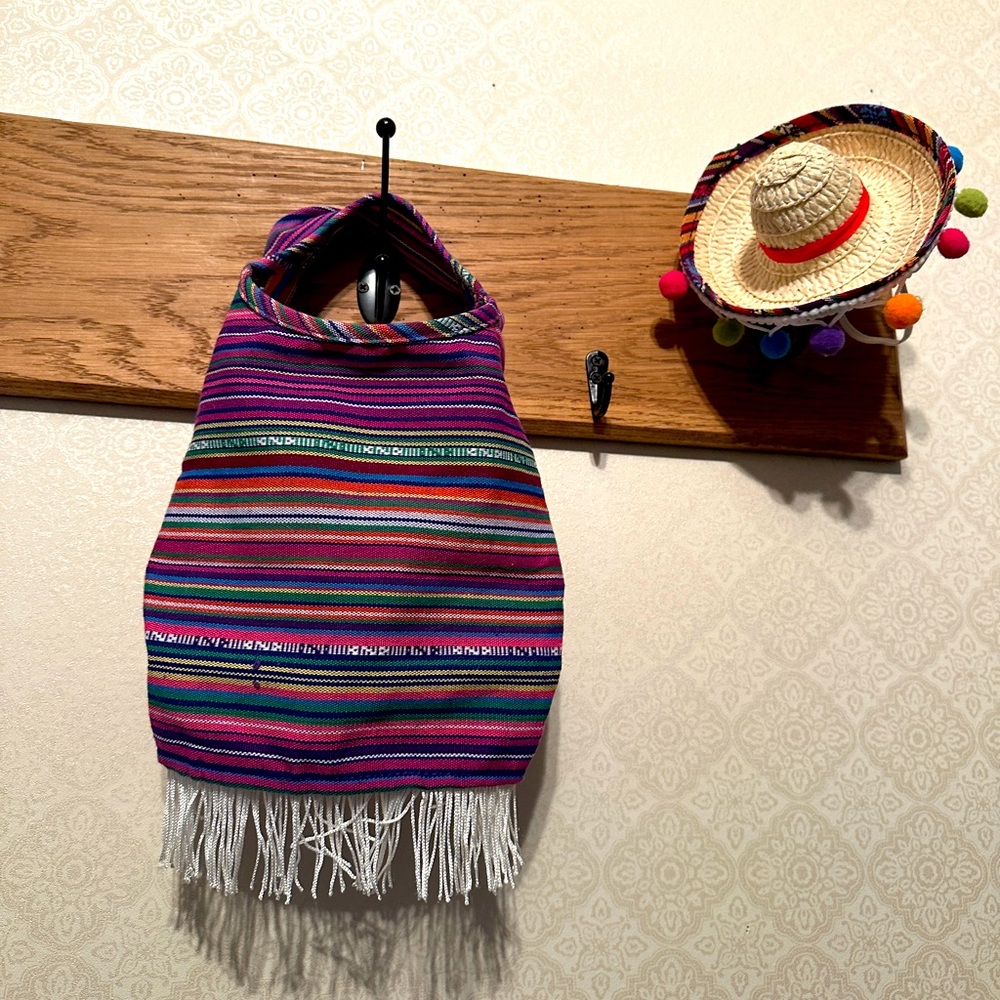Pet Sombrero & Poncho Fiesta Costume SZ XS/S